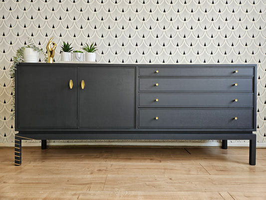 Vintage Greaves and Thomas sideboard in grey and gold