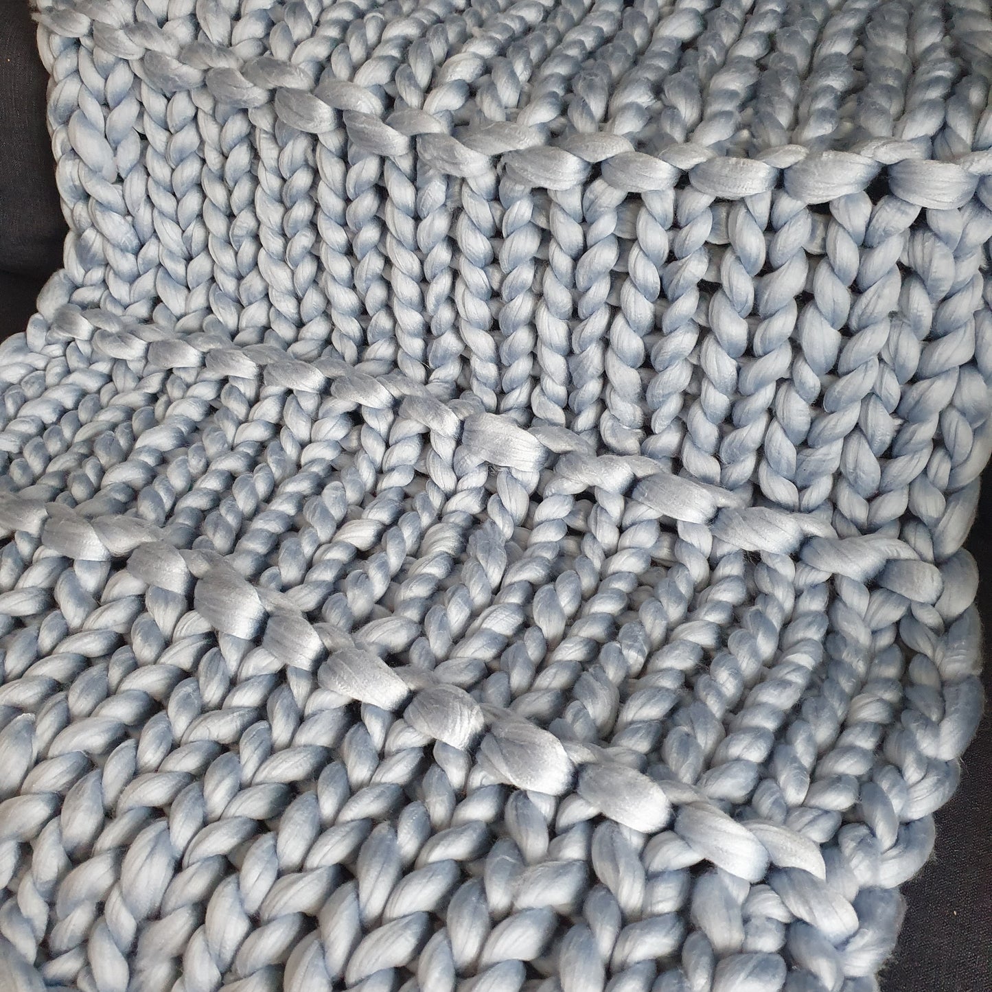 Custom chunky wool blanket