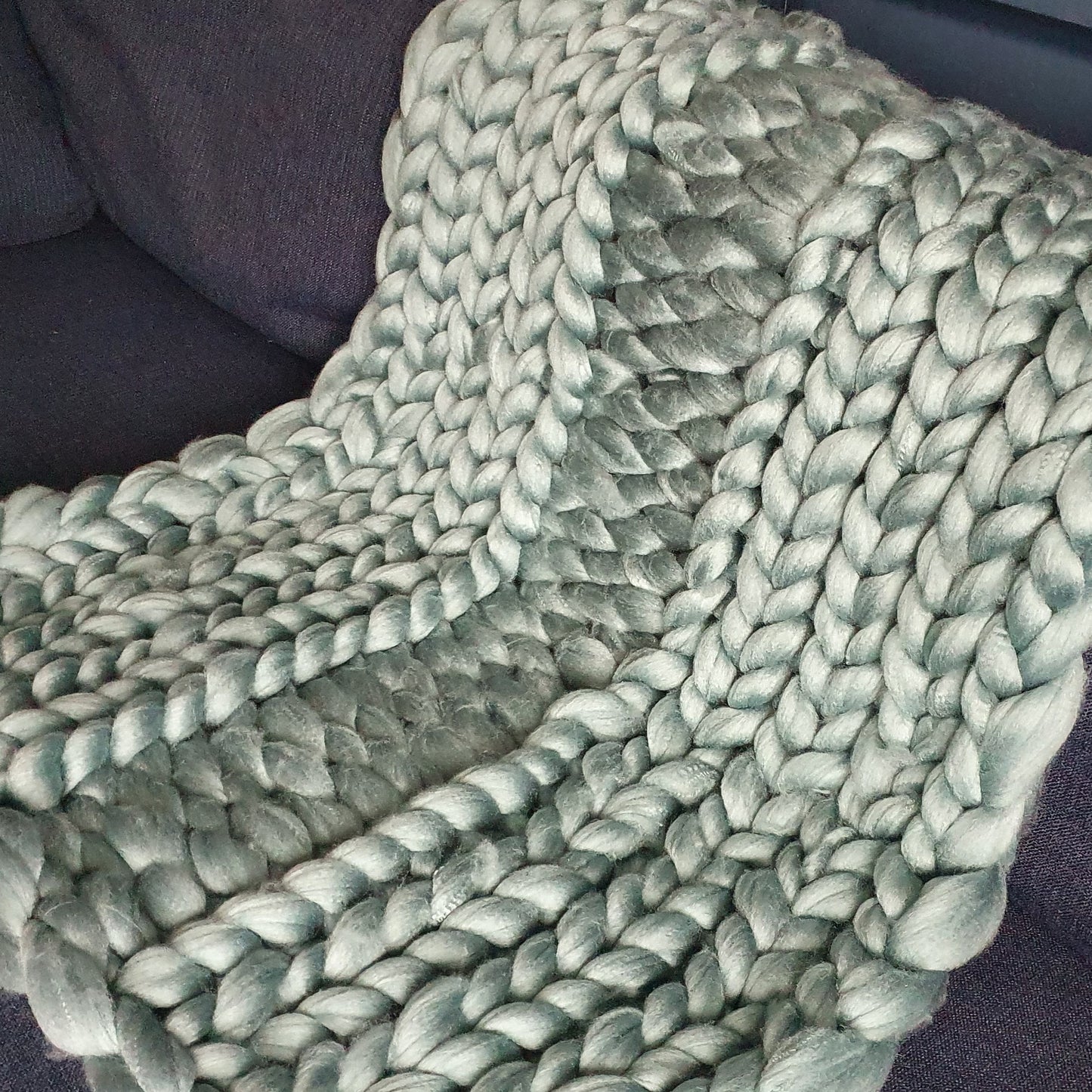 Custom chunky wool blanket